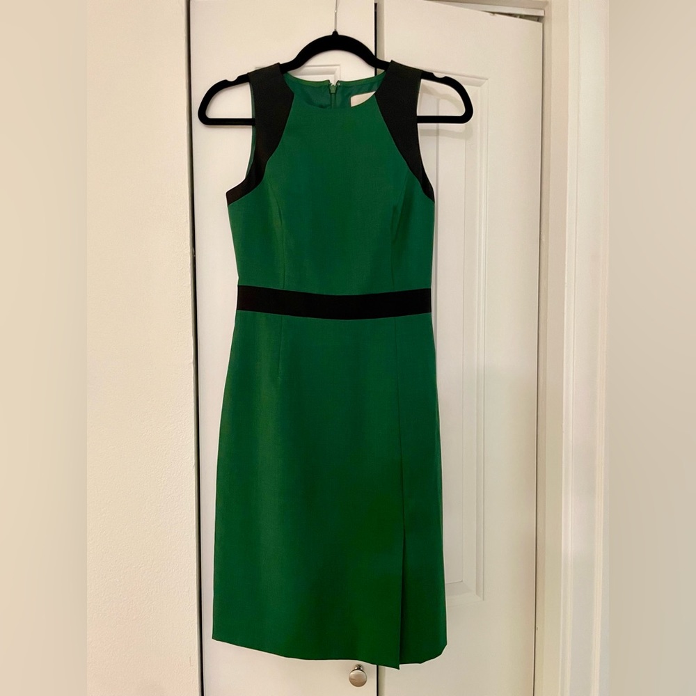 J. Crew 100% wool green dress